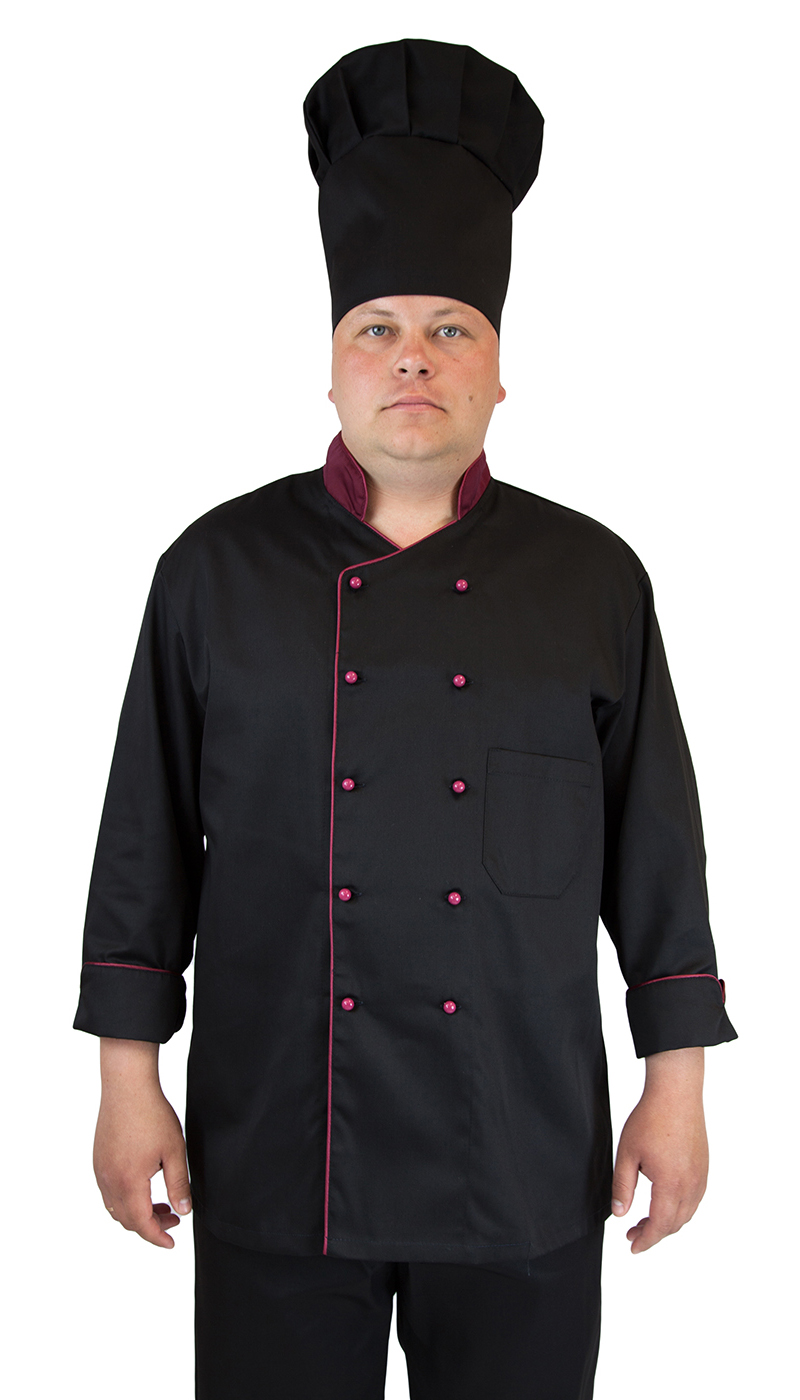 Куртка Шеф-повара черный ткань твил